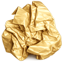 Goldenes Papierknäuel